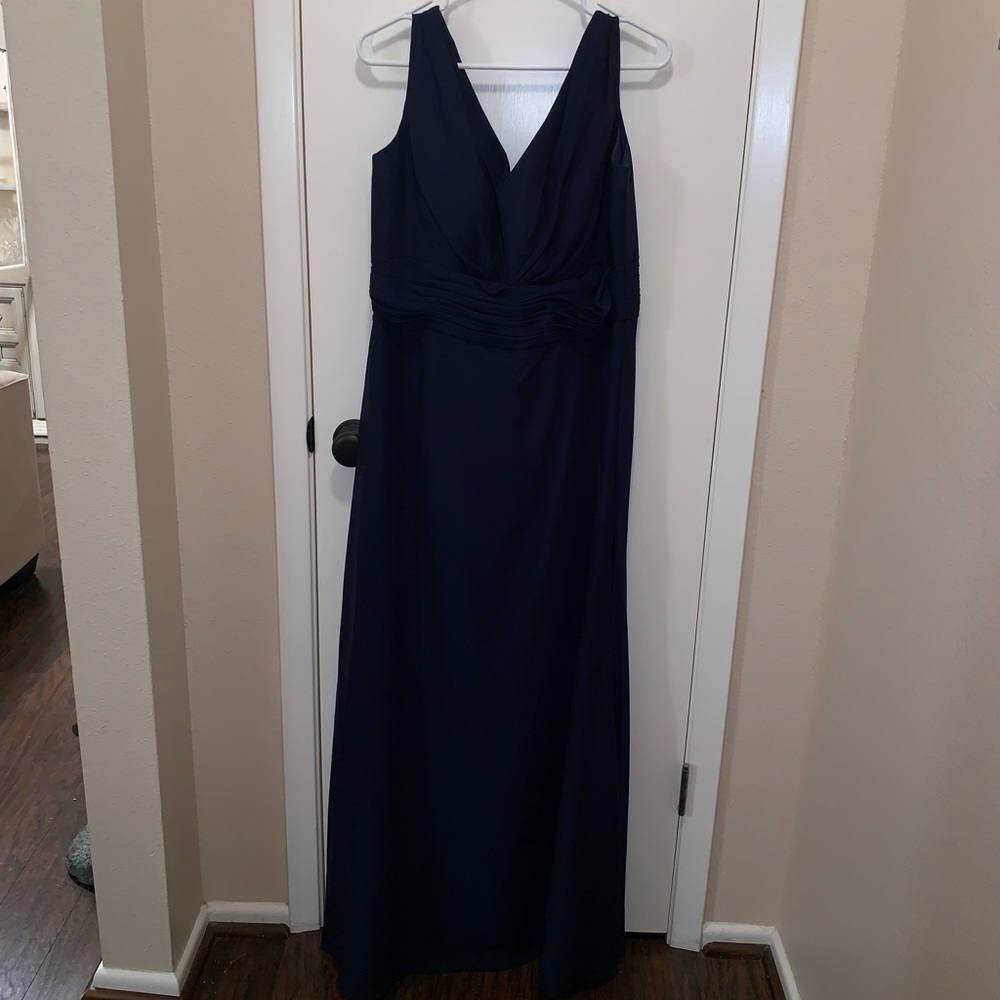 navy long dress